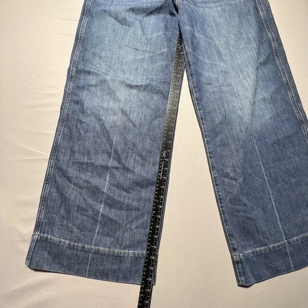 Madewell Superwide-Leg Jeans Softdrape Edition Womens 32 Blue High Waist - Picture 13 of 15